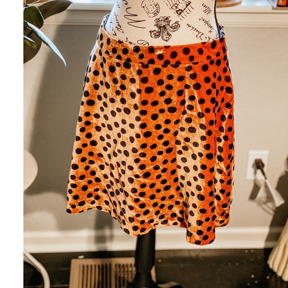NWT Madewell Velvet Circle Mini Skirt in Leopard Dot - size 6 - Picture 7 of 11